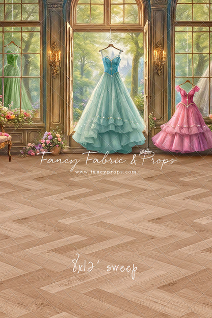Dress of Royal Wishes- Wood Floor - With Sweep Option