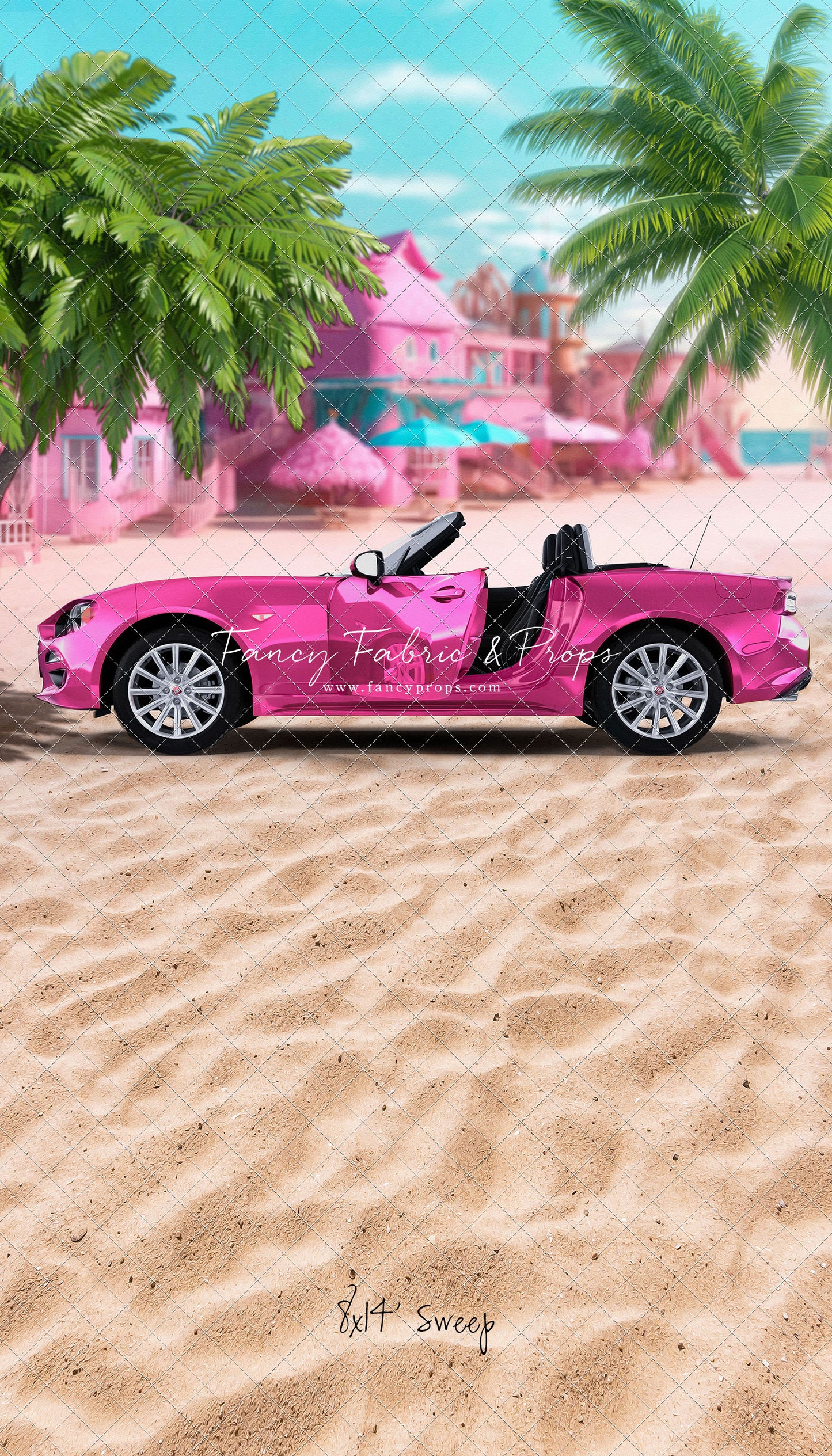 Beach Convertible -Pink - With Sweep Option
