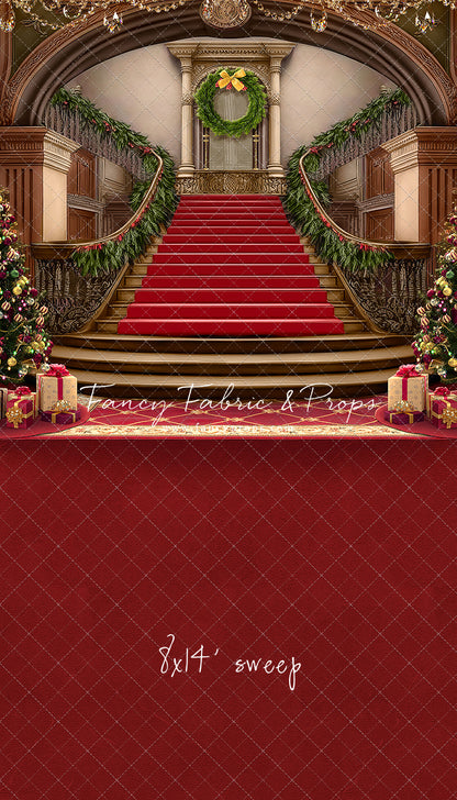 Grand Holiday Staircase - Red Carpet - with Sweep Option