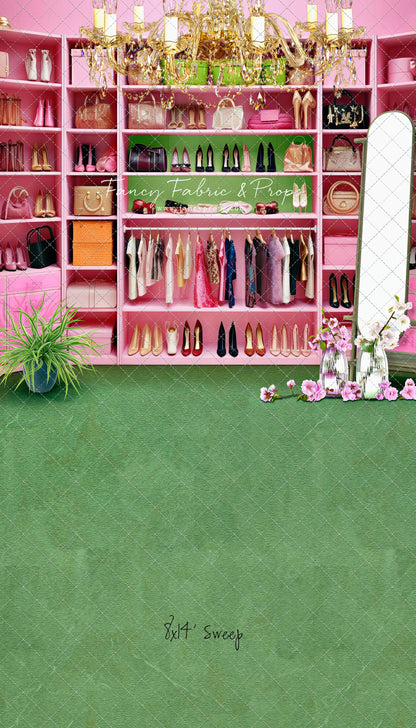 Nikki's Closet - Green Carpet - With Sweep Option