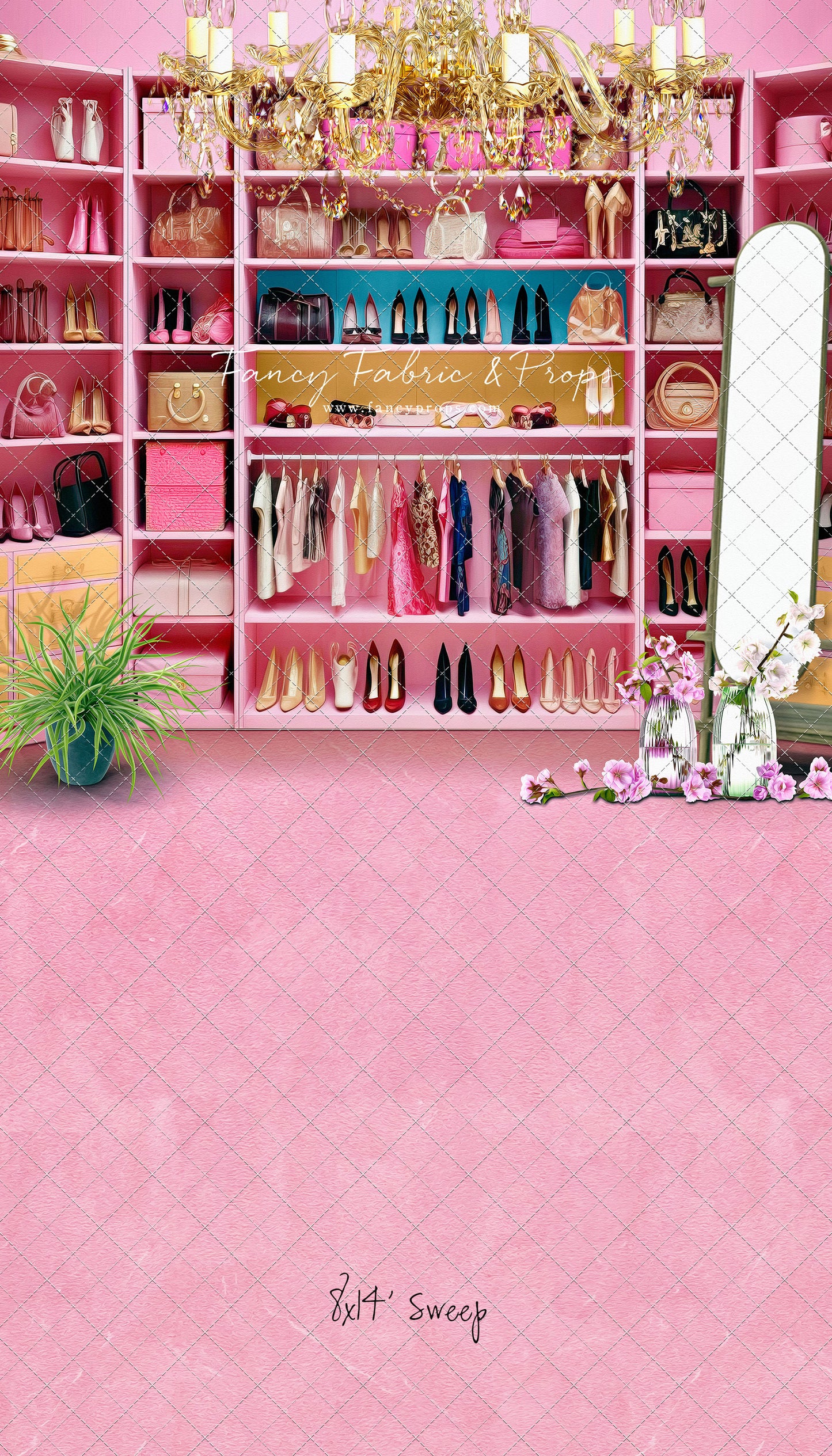 Nikki's Closet - Pink Carpet Option - With Sweep Option