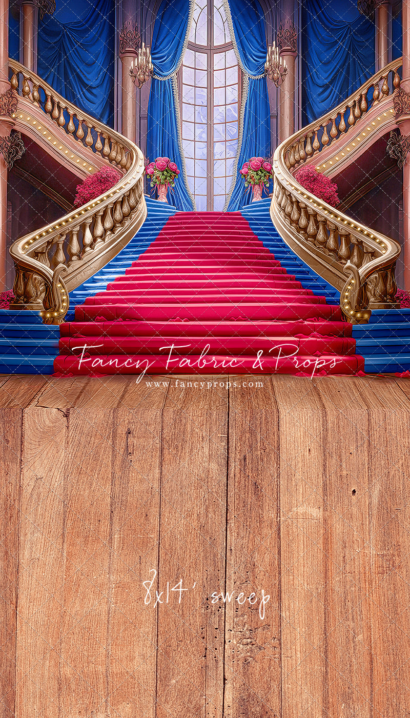 Ballroom Royal Staircase - Royal & Red - With Sweep Option