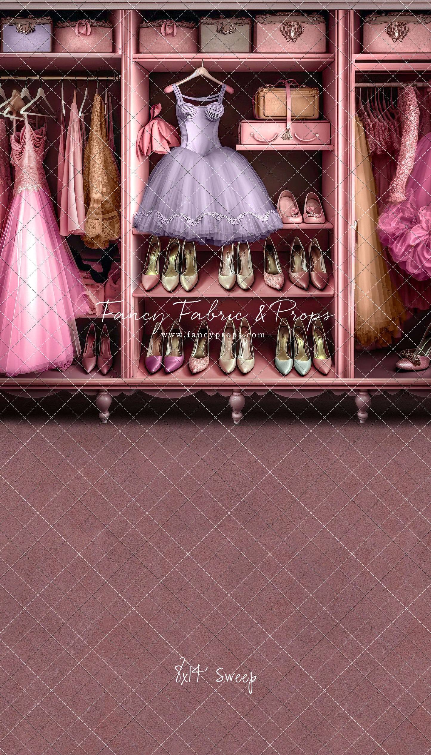 Barbie's Fabulous Wardrobe - Purple Dress Option - With Sweep Option