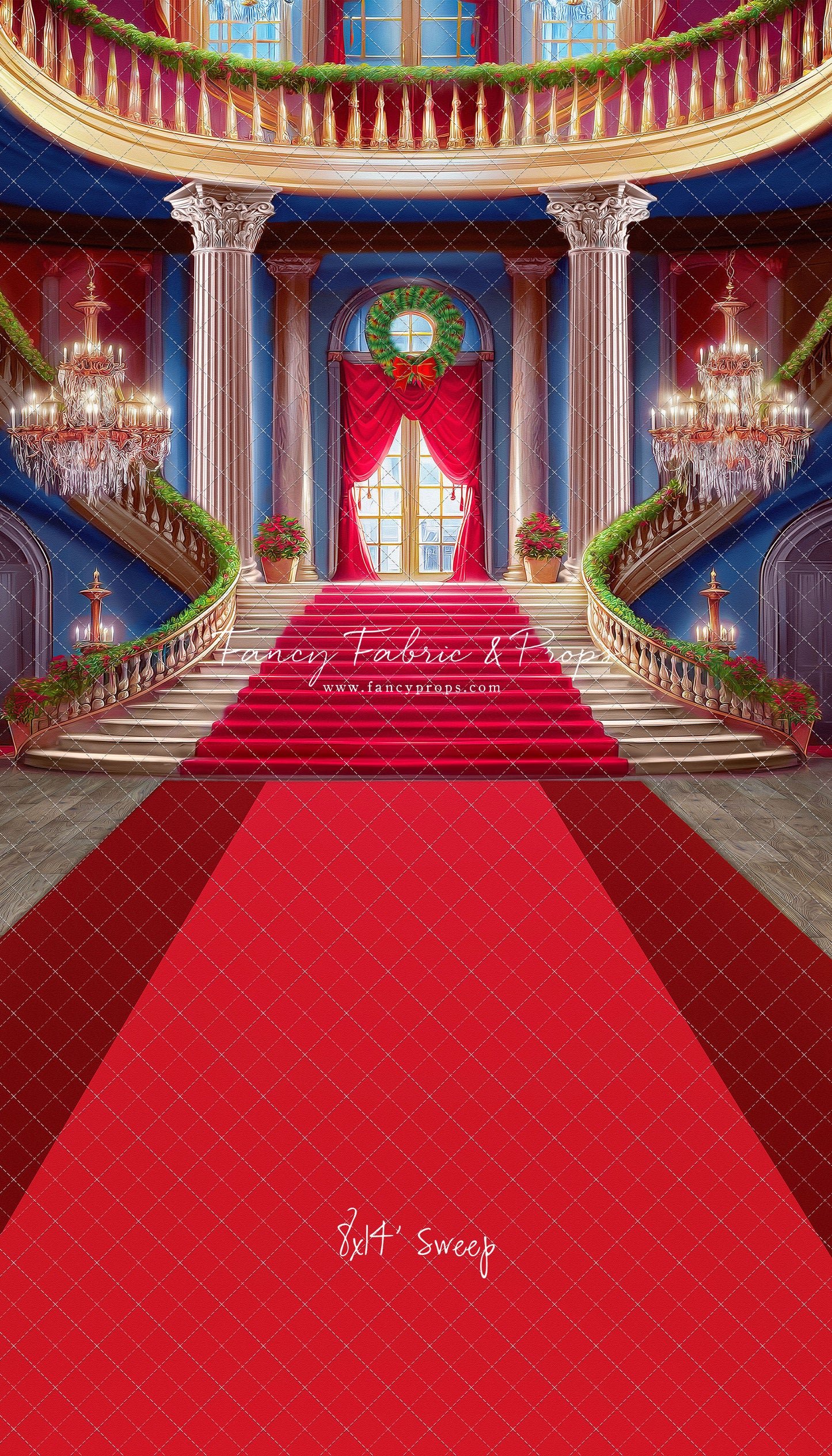 Belle's Royal Staircase - Red Carpet - With Sweep Option