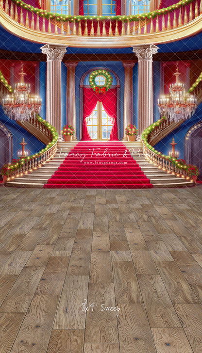 Belle's Royal Staircase -Wood Floor with Lights - With Sweep Option