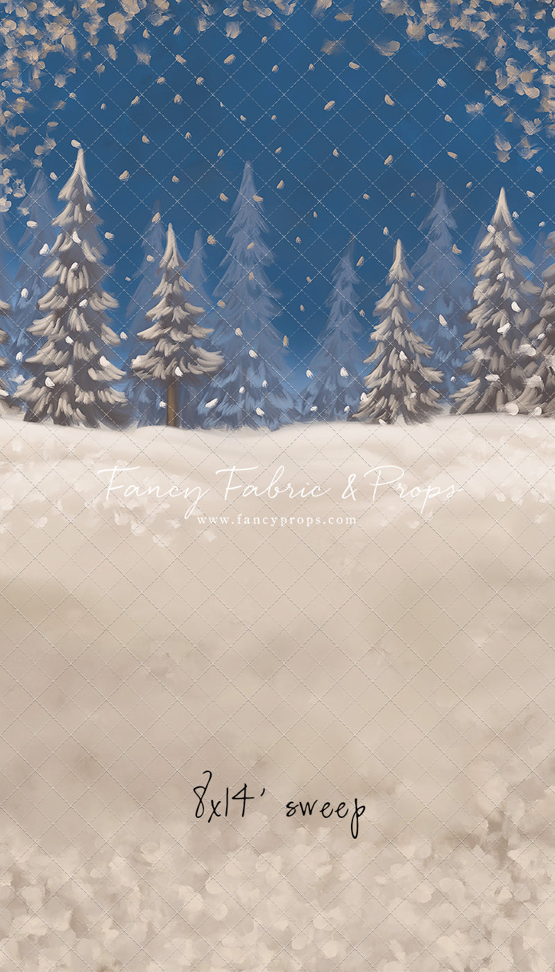 Blue Snowy Sky - with Sweep Option