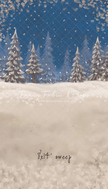 Blue Snowy Sky - with Sweep Option