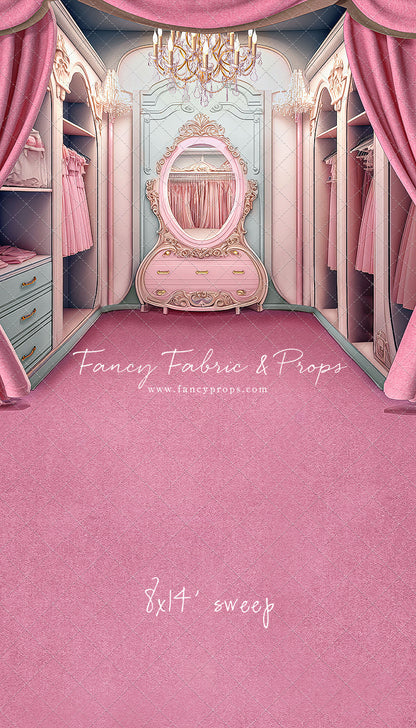 Elegant Armoire - Pink Floor Option - With Sweep Option