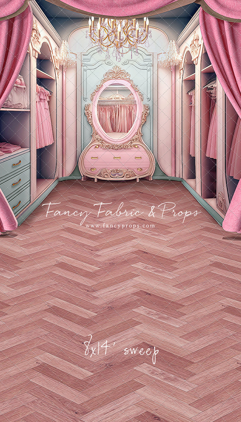 Elegant Armoire - Wood Floor Option - With Sweep Option