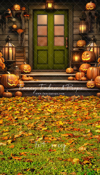 Pumpkin Porch - Green Door - With Sweep Option