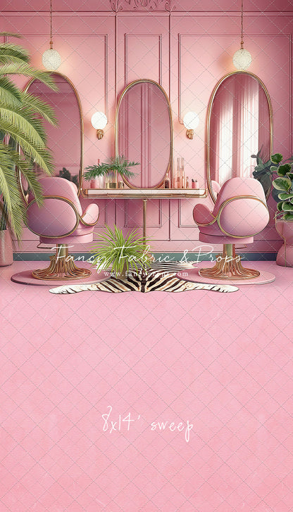 Teresa's Vanity - Pink Floor Option - With Sweep Option