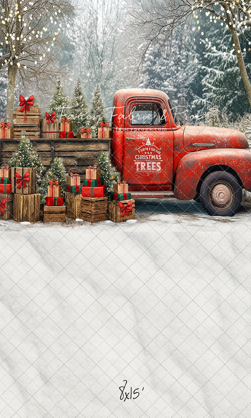 Country Christmas Tree Farm Truck - with Sweep Option