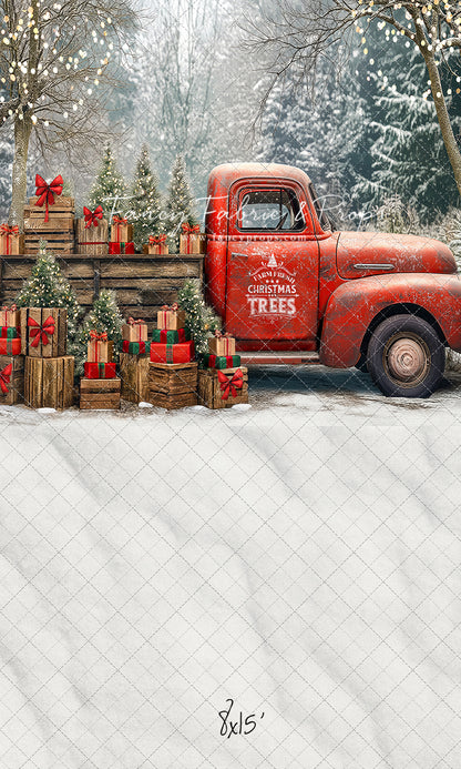 Country Christmas Tree Farm Truck - with Sweep Option