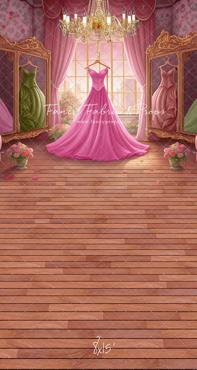 Dress Like A Princess - Pink Dress/Pink Curtains - With Sweep Option