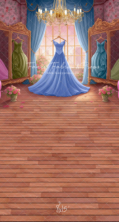 Dress Like A Princess - Dark Blue Dress - With Sweep Option