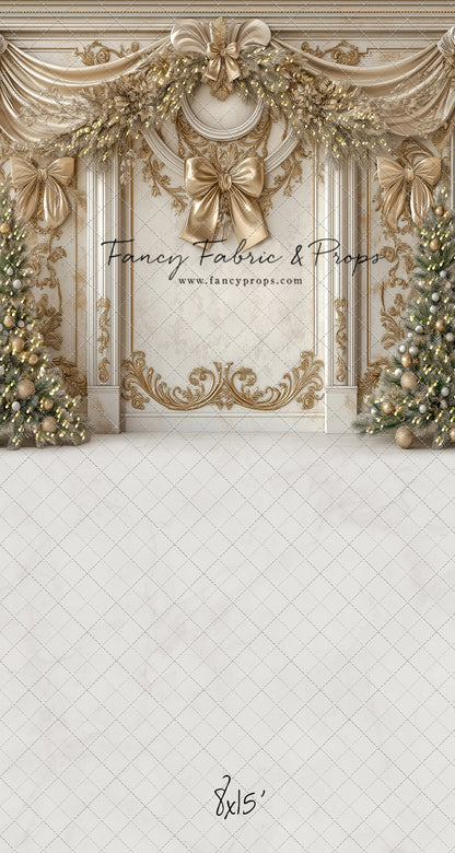 Fancy Gold Bow Wall - with Sweep Option