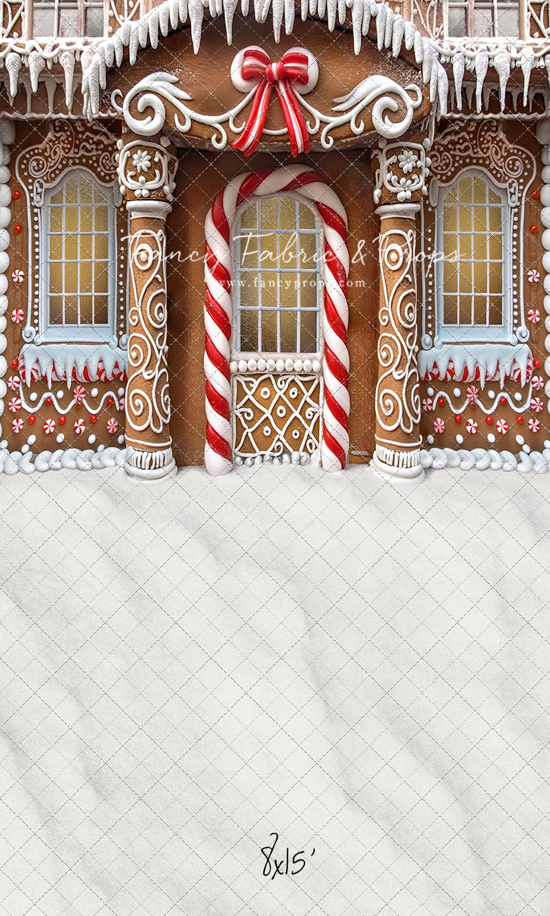 Fancy Peppermint Gingerbread House - With Sweep Option