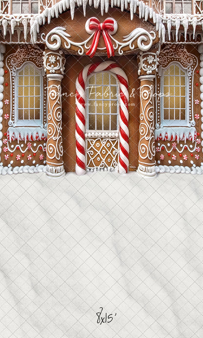 Fancy Peppermint Gingerbread House - With Sweep Option