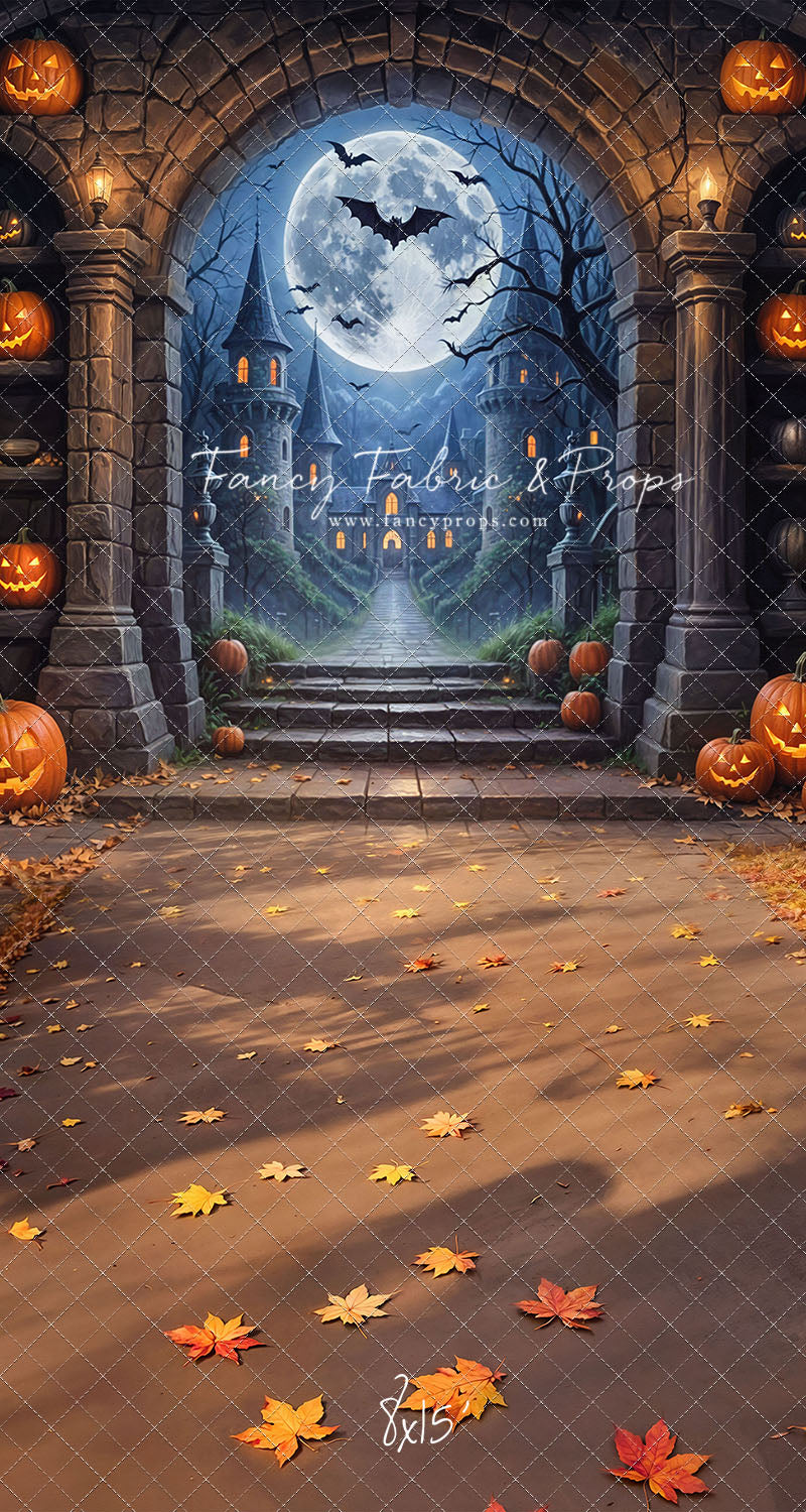 Gothic Halloween Gateway -Leaves Floor - With Sweep Option