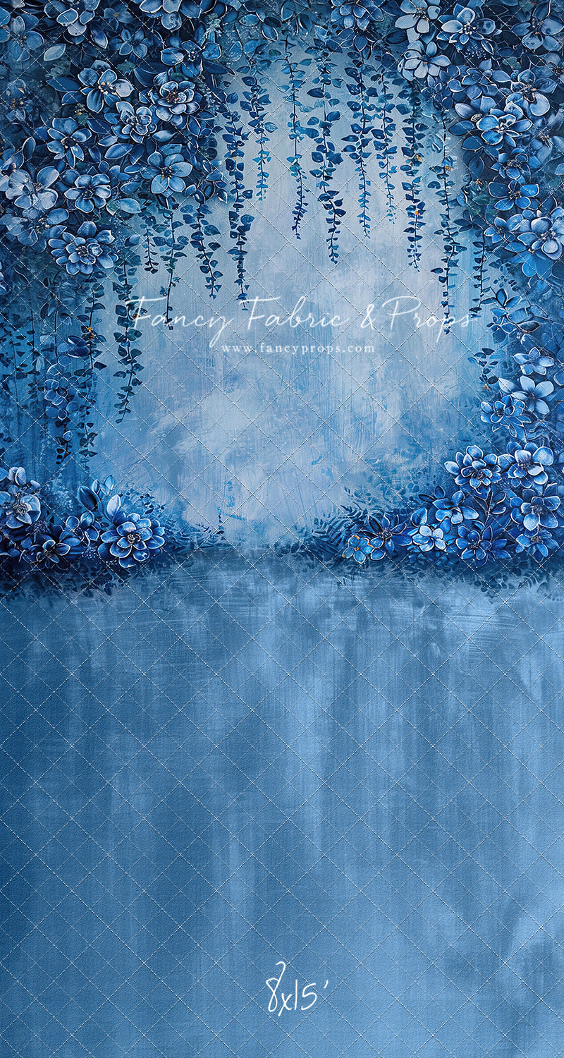 Painted Indigo Florals - Sweep Only