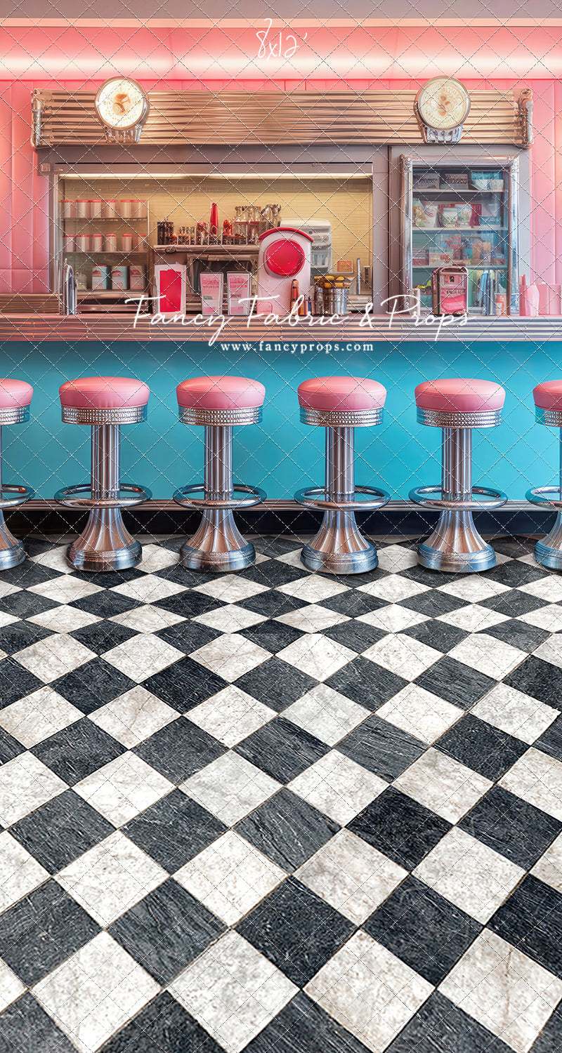 Rockin Retro Pastel Diner - With Sweep Option