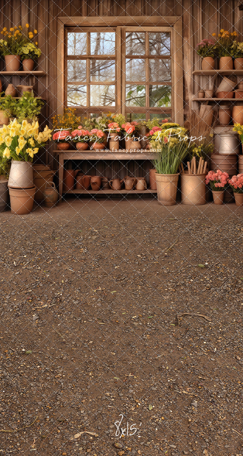 Rustic Greenhouse Garden View - With Sweep Option