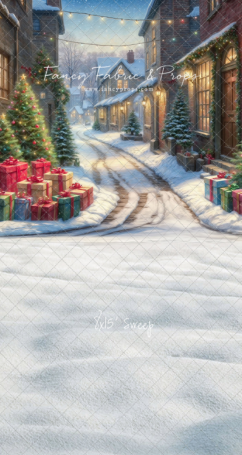 Winter Frost Market Street - Cobblestone Version - with Sweep Option