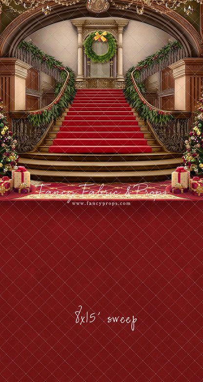 Grand Holiday Staircase - Red Carpet - with Sweep Option