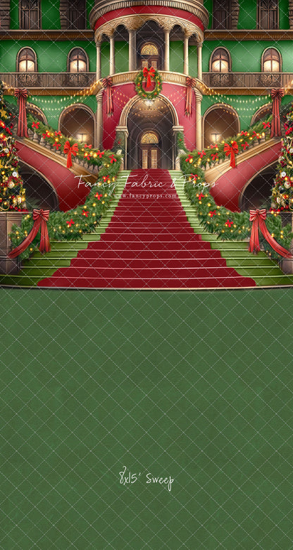 Merry Mansion- Green Rug - with Sweep Option