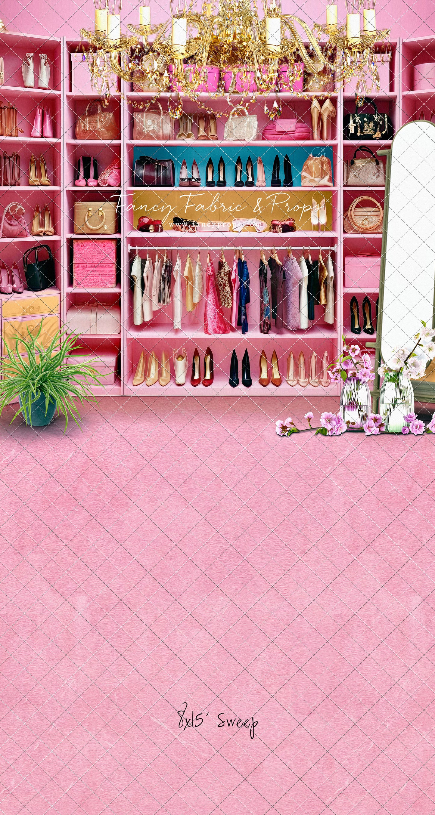 Nikki's Closet - Pink Carpet Option - With Sweep Option
