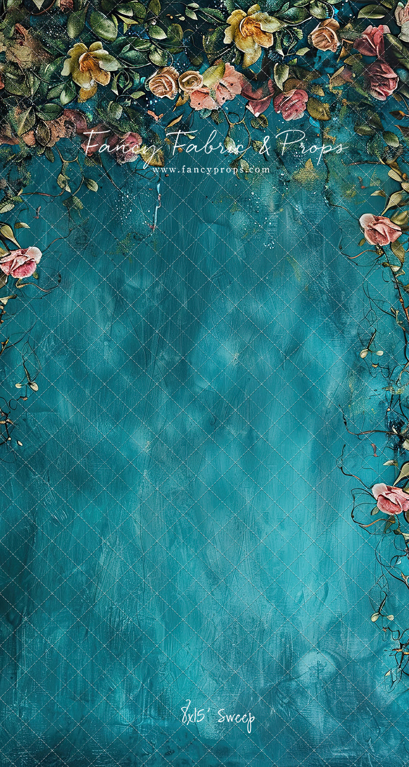 Painted Floral Teal