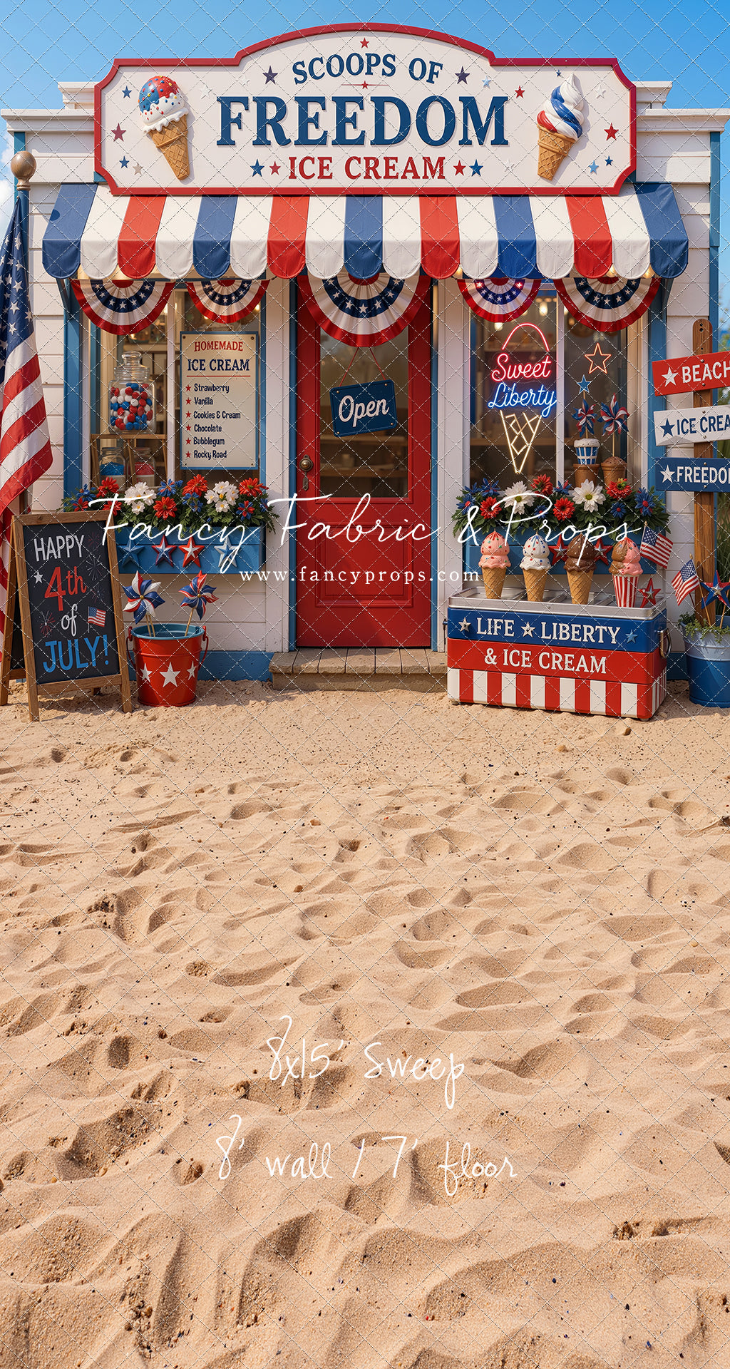 Sweet Liberty Ice Cream - With Sweep Option