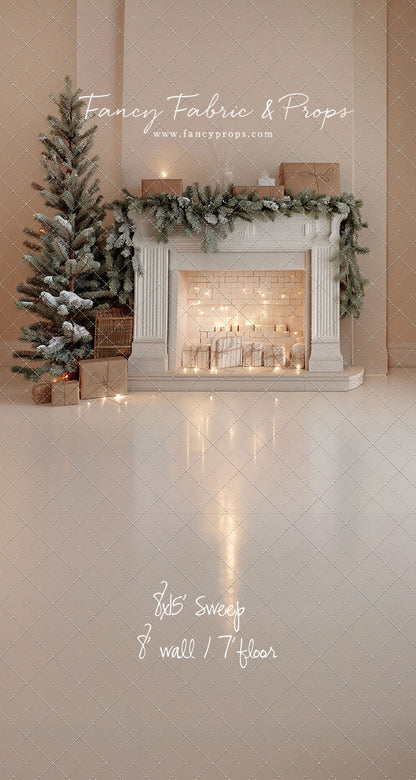Evergreen & Ivory Mantle - With Sweep Option