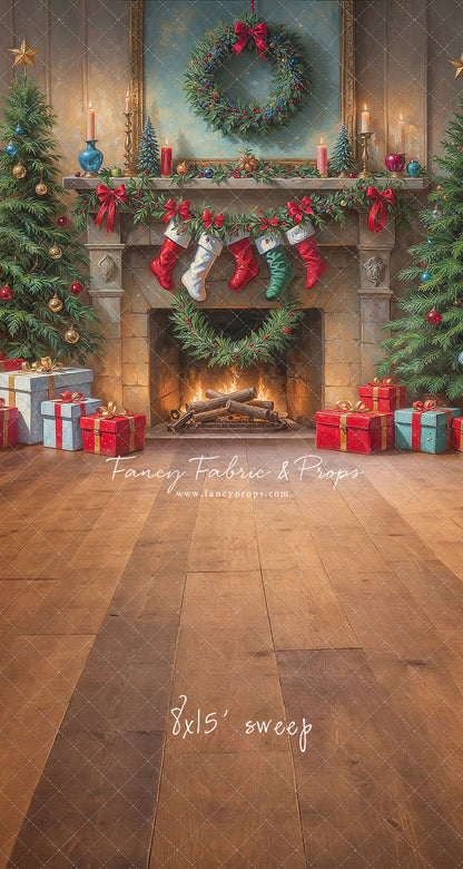 Antique Holiday Mantle - with Sweep Option