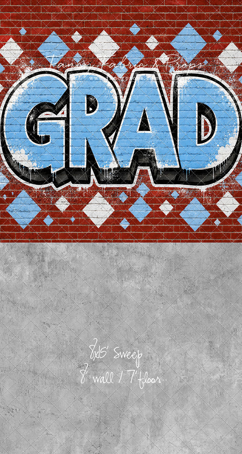 Baby Blue & White Grad - With Sweep Option