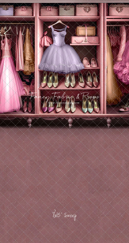 Barbie's Fabulous Wardrobe - Purple Dress Option - With Sweep Option