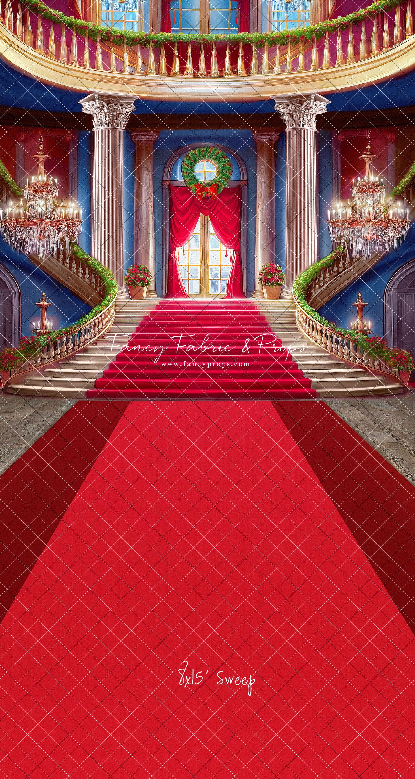 Belle's Royal Staircase - Red Carpet - With Sweep Option