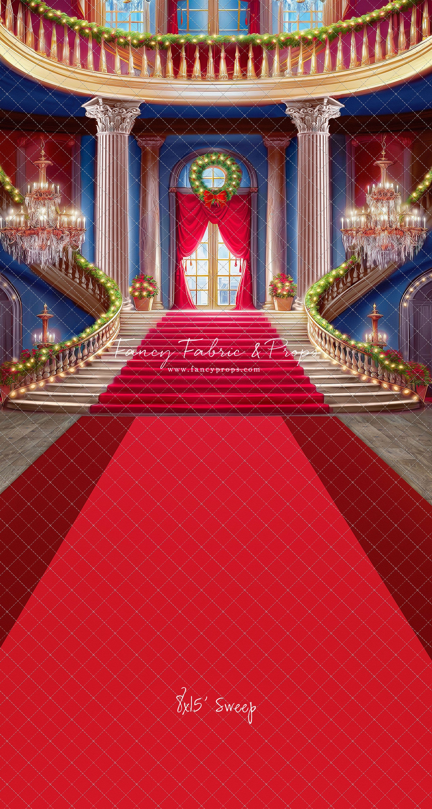 Belle's Royal Staircase -With Lights- Red Carpet - With Sweep Option