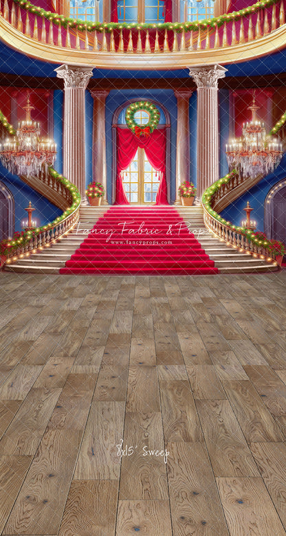 Belle's Royal Staircase -Wood Floor with Lights - With Sweep Option