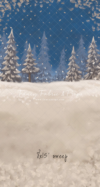 Blue Snowy Sky - with Sweep Option