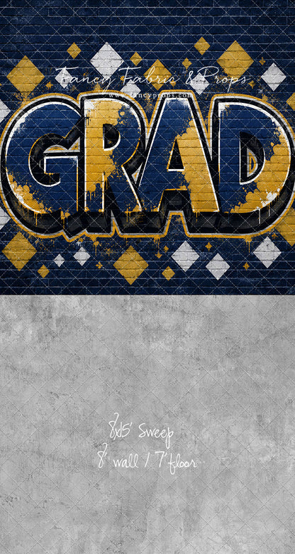 Blue & Gold Grad - With Sweep Option