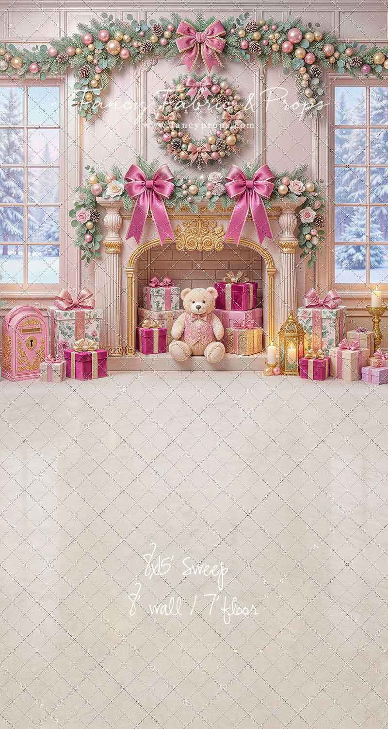 Blush Holiday Hearth - with Sweep Option