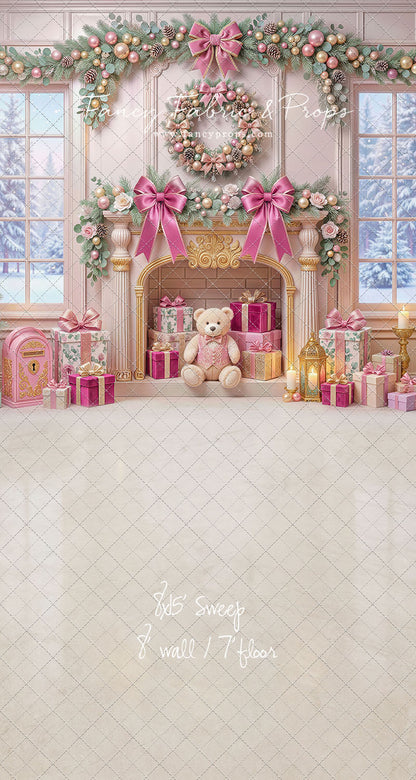 Blush Holiday Hearth - with Sweep Option