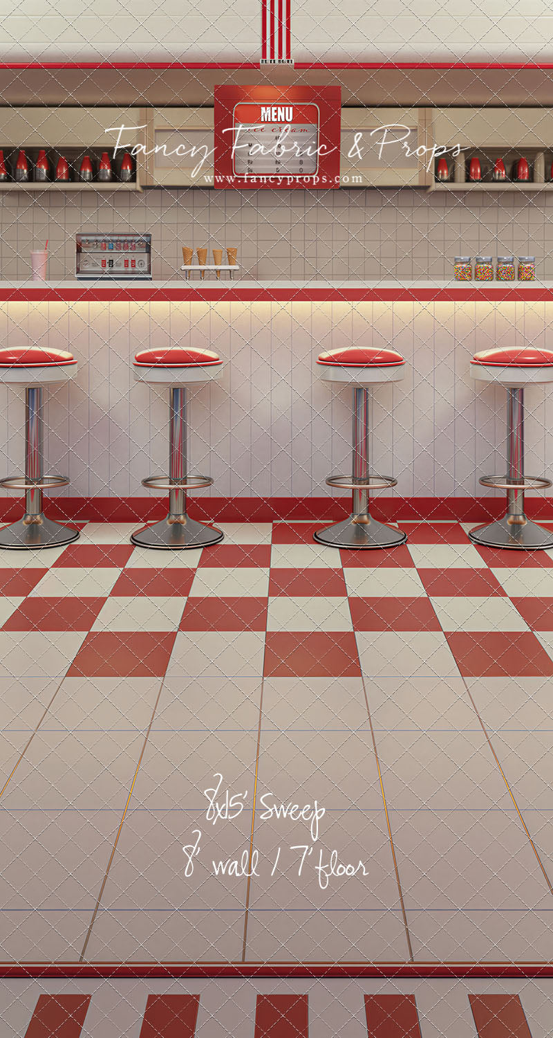 Cherry Cream Diner - With Sweep Option
