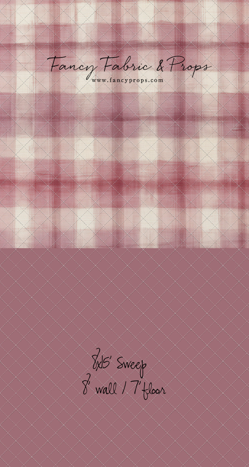 Cranberry Plaid - With Sweep Option
