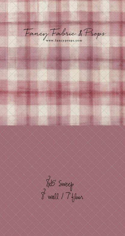 Cranberry Plaid - With Sweep Option
