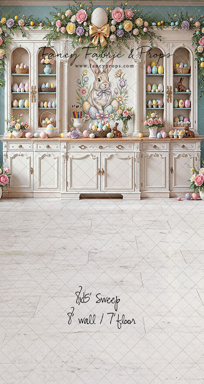 Easter Cupboard - White Floor - With Sweep Option