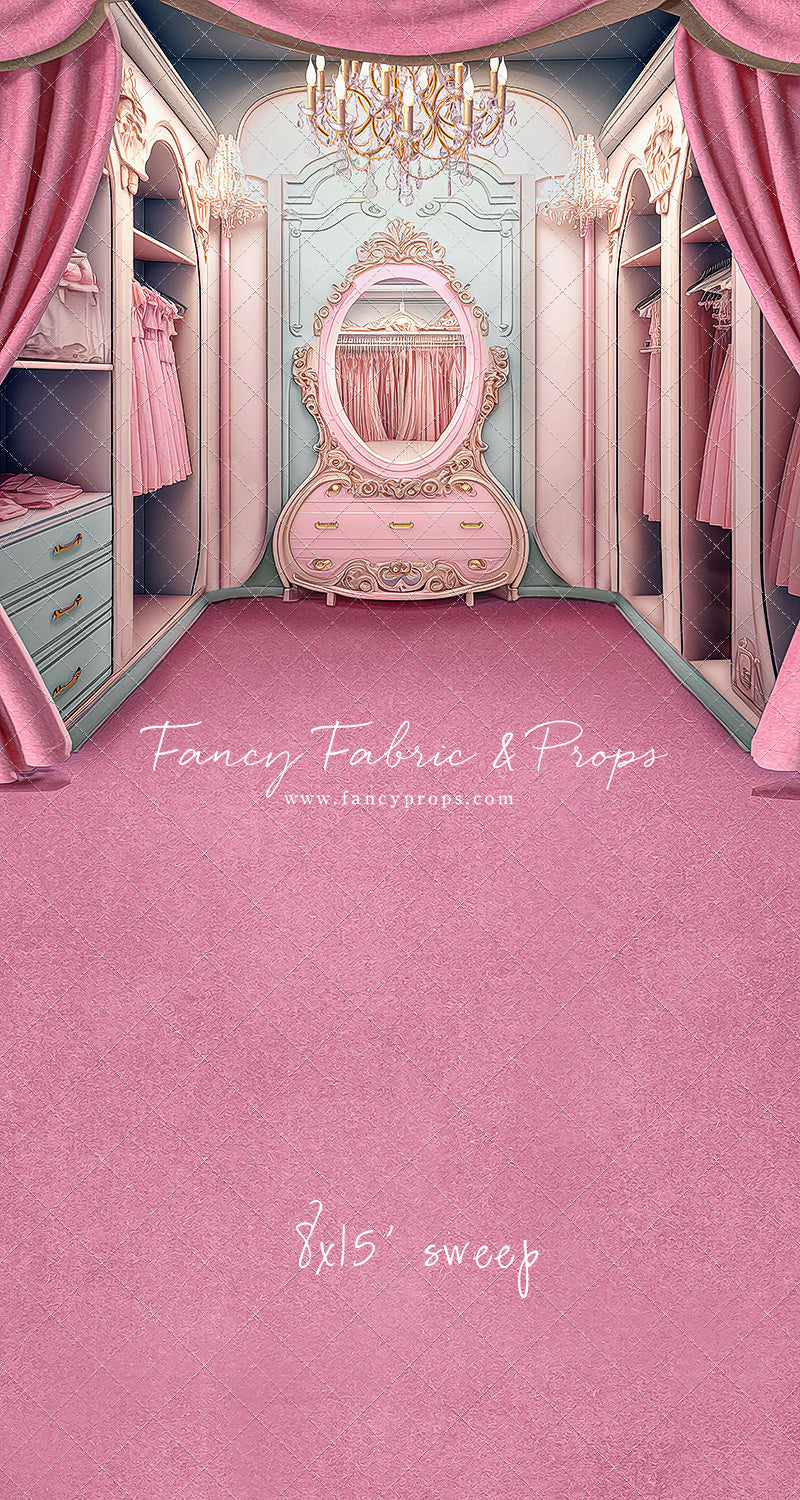 Elegant Armoire - Pink Floor Option - With Sweep Option