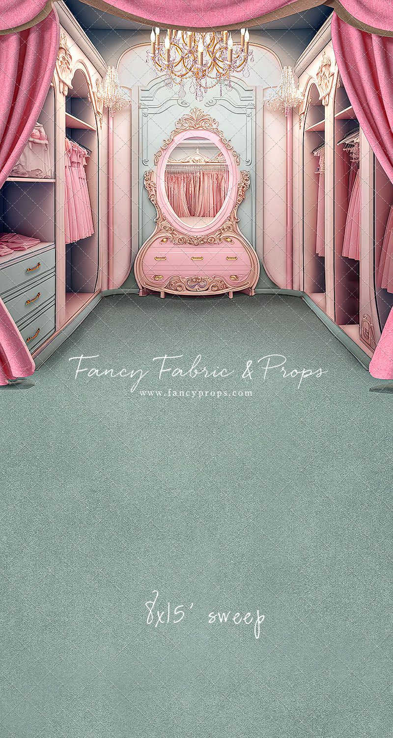 Elegant Armoire - Sage Floor Option - With Sweep Option