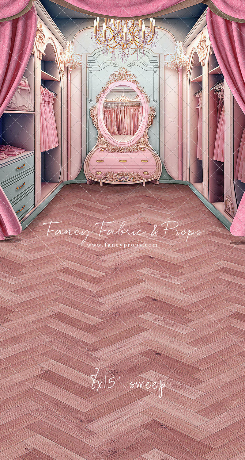 Elegant Armoire - Wood Floor Option - With Sweep Option